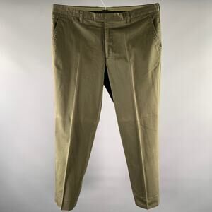 ETRO Size 38 Green Olive Cotton Blend Casual Pants